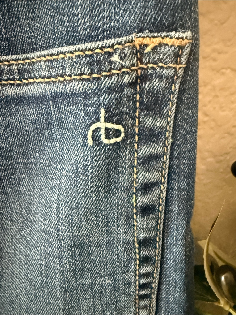 rag & bone Wide-Leg High-Rise Blue Jeans - Picture 6 of 6